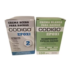 Adhesivo Crema Epoxi para bachas - Acero y Blanca
